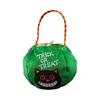 Сумочка для конфет на Хэллоуин с вышивкой в виде тыквы и ведьмы, складная переносная сумка-тоут, корзина для сладостей на Хэллоуин