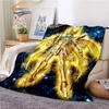 Classics Animated Character Seiya Patterned Wool Blanket Cartoon Saint Seiya Series Children Shawl and Sofa Super Soft