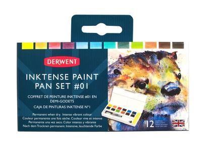 Derwent [Оригинальный продукт, произведенный в стране] Derwent Inktense Краски в кюветах Набор для путешествий 12 цветов 2302636