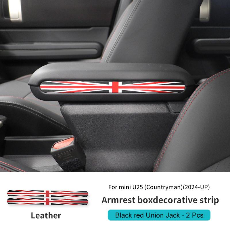 2pcs Car Central Control Armrest Box Side Strip Sticker For Mini Countryman U25 2024 2025 Car Interior Decorative Accessories