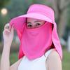 Летняя широкополая шляпа для защиты от солнца со съемной защитой для лица для взрослых, для путешествий на открытом воздухе