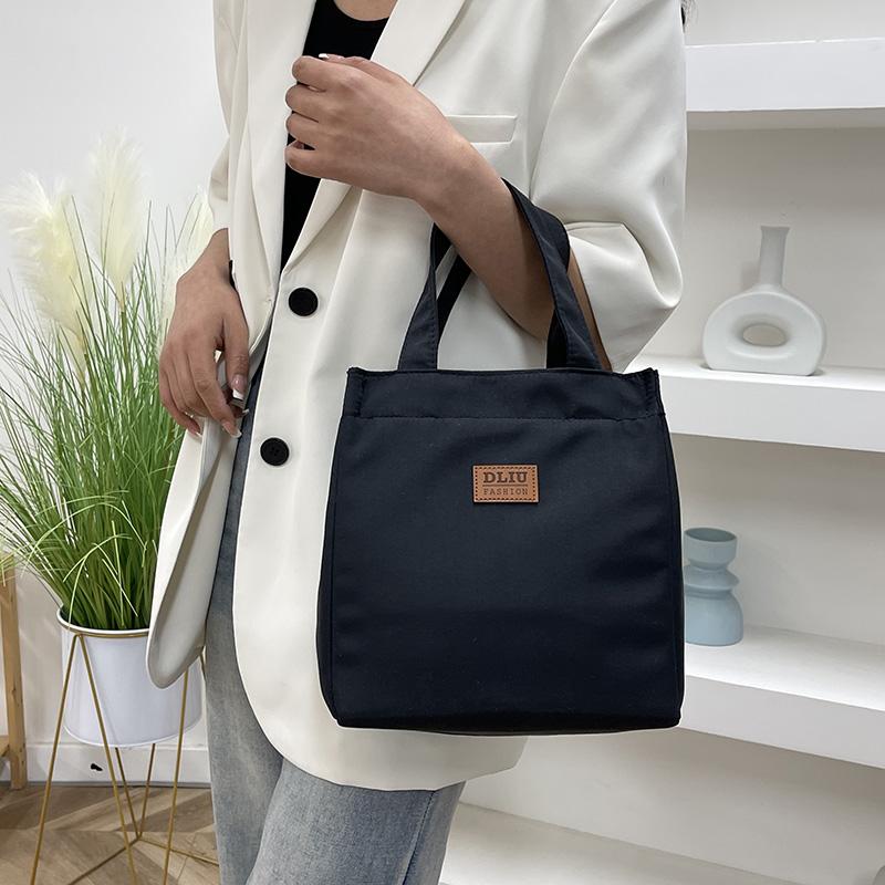 Large Capacity Lunch Bag with Aluminum Foil Insulation for Work Simple and Practical Top Handle Bag