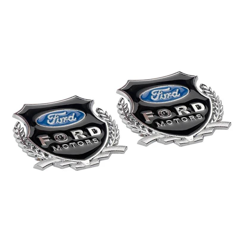 Car Sticker 2pcs Metal Eagle Emblem stickers for car decoration auto accessories For Ford 3 MK2 Fiesta MK7 Mondeo Mk4 Fusion Kug