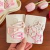 3-Piece Gradient Color Pink Shooting Star Hairpin Set