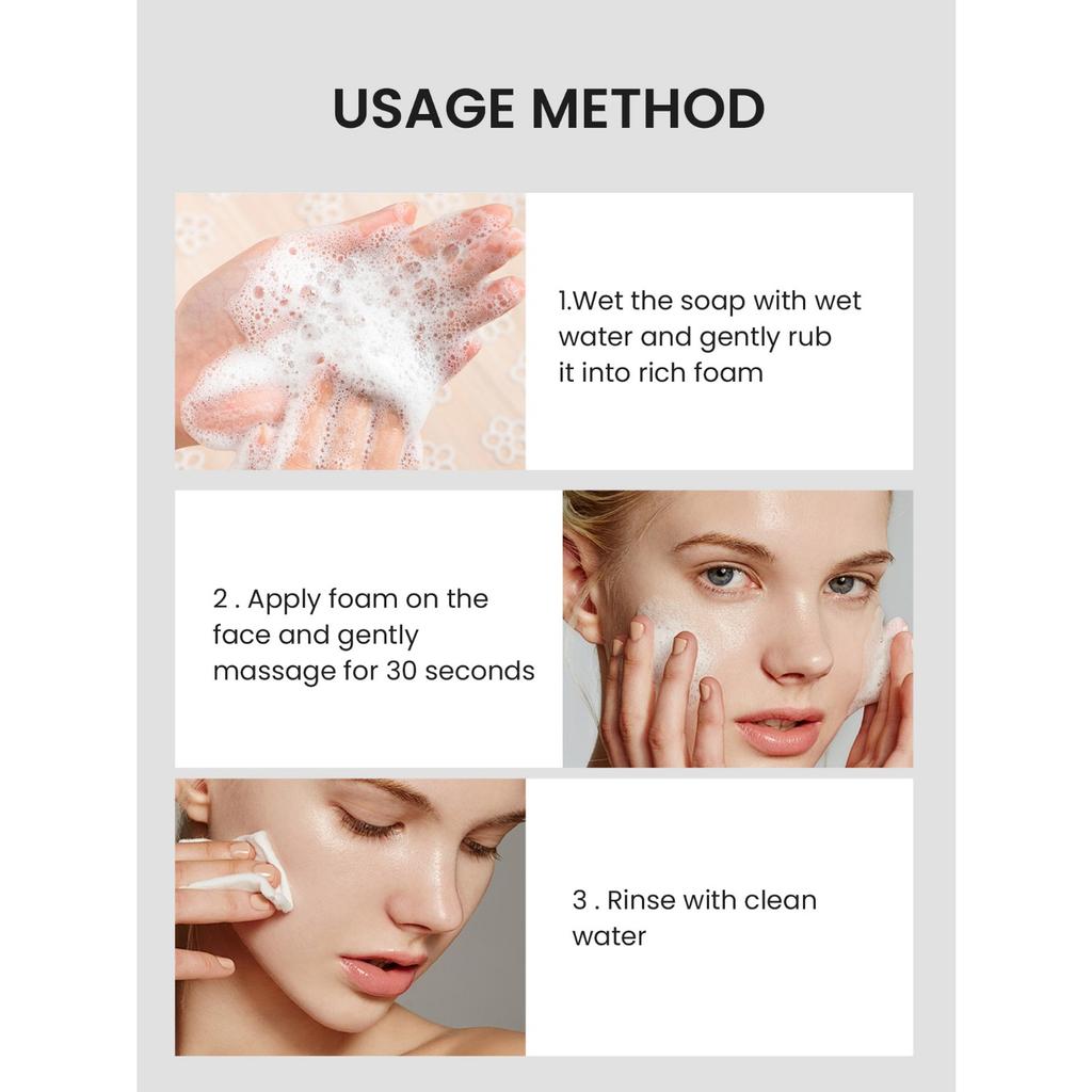 Bamboo Charcoal Black Soap Handmade Soap Bath Soap Body Cleansing Bath Soap