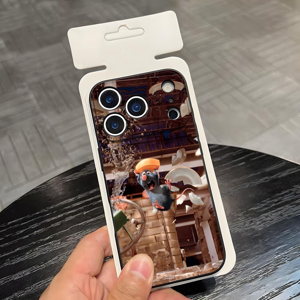 R-Remy R-Ratatouille Чехол для телефона Для iPhone 17 Air 16 E Pro Max 15 14 13 Mini 12 Pro 11 Max Plus Черный Мягкий корпус