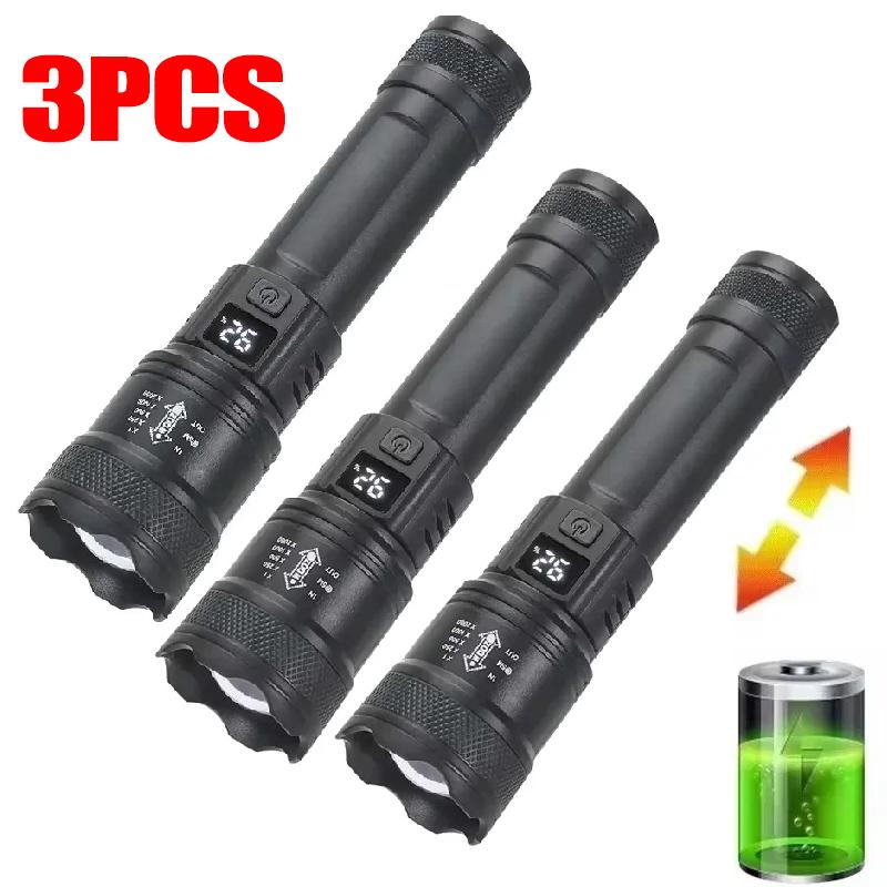 1600000 лм супер яркий фонарик USB перезаряжаемый светодиодный фонарь дальнего действия тактический фонарь для кемпинга и рыбалки