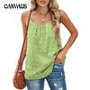 Summer Women's Camisole Halter Round Neck Pompom Sleeveless Adjustable Camisole Women's Undershirt