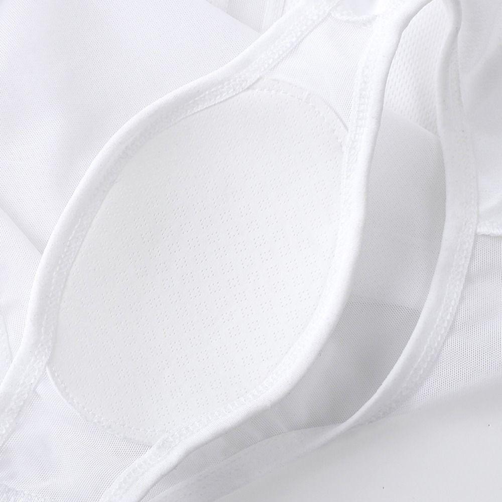 Mesh Tank Top Shapers Shockproof Shoulder Pad Chest Binding Soft Flat Breast Binder Bustier Girl