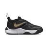 Nike Team Hustle D11 PS Black Metallic Gold Kids Sneakers White DV8994-004
