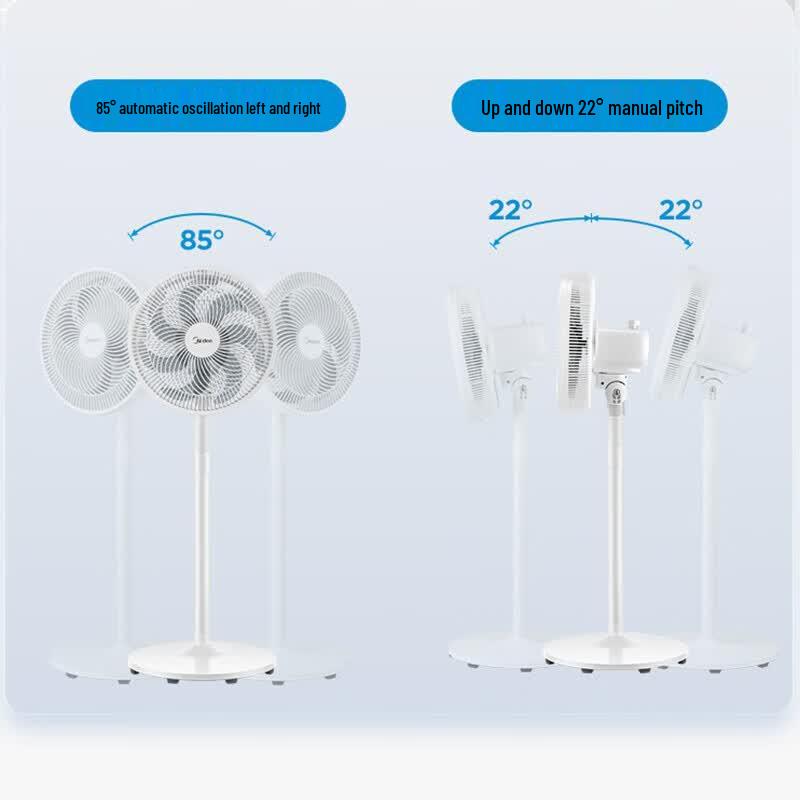 Midea 12-inch 7-Blade Dual-Use Pedestal Fan CN plug (adapter included)