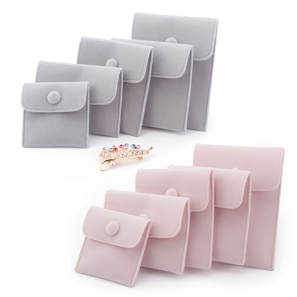 Wedding Party Rings Botton Necklace Pouches Packaging Bags Jewelry Bags Gift Packaging Velvet Pouch