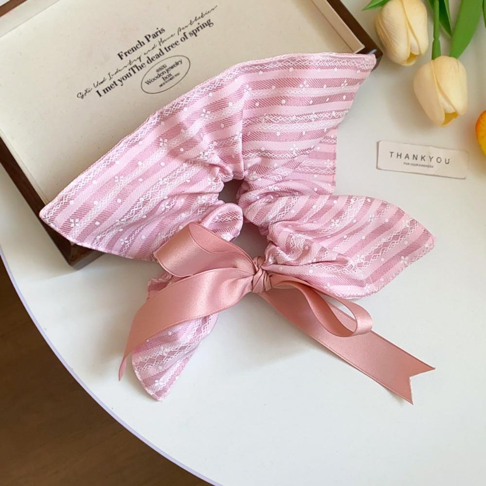 Стиль Кореи Клетчатая Шелковая Лента Резинки для Волос Эластичное Кольцо для Волос Большой Кишечник Друзья