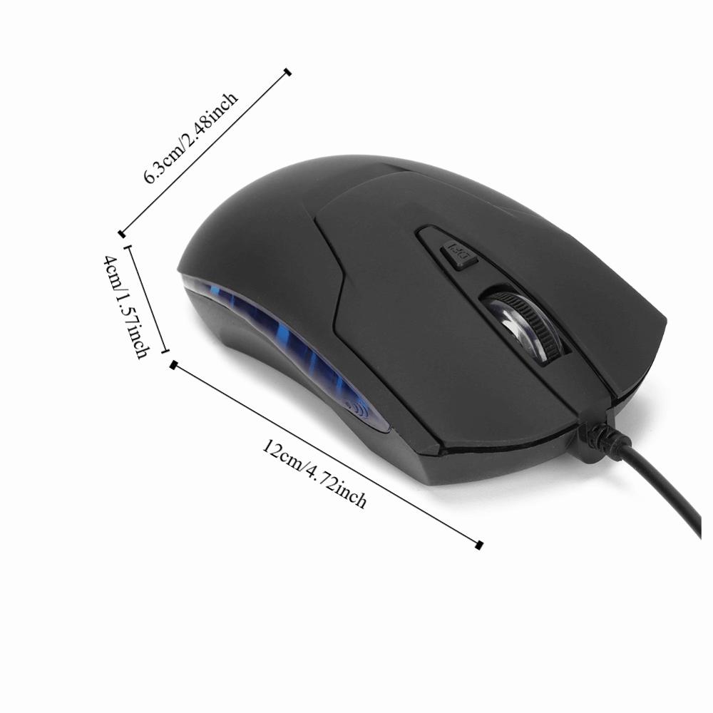 Adjustable DPI Wired Mouse Type-C Wired Computer Mouse 6-Button Optical Mouse Study