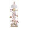 OKBABY Hanging Hina March Hanging Chirimen Fabric with Natural Wood 44cm Kasuga Sakurayuki and Mini Rabbit Umbrella Fuku Perfect for Hinamatsuri or