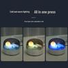 Creative Crescent Bluetooth Speaker and Rechargeable Eye-Friendly Bedside Night Light with Stepless Dimming.
