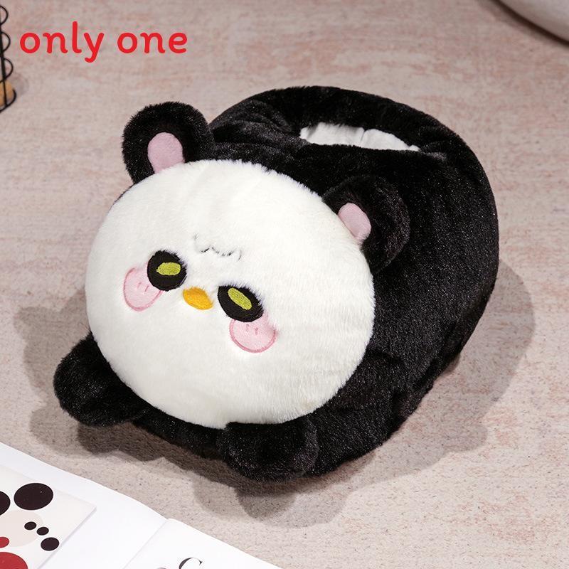 Cartoon Cat Warm Slippers With Plush Cotton Interior Indoor Couples Warm Footwear For Winter