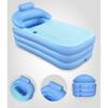 Синяя большая складная портативная надувная ванна из ПВХ для взрослых с ножным насосом, бытовая надувная ванна для спа, размер