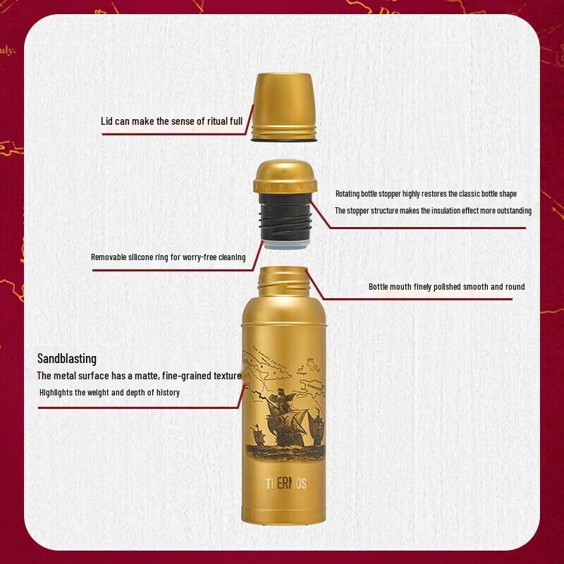 Thermos Retro Nautical Series Stainless Steel Insulated Bottle