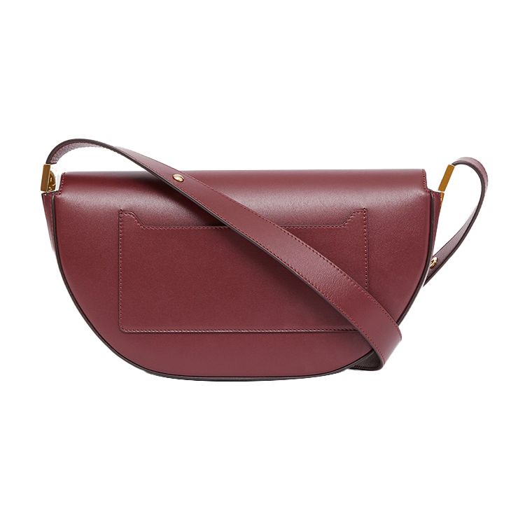 Burberry Olympia Adjustable Shoulder Strap Leather Half Moon Bag Women Shoulder Bag Burgundy 80347171