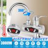 3000W Electric Tap Stainless Steel Water Heater Faucet With Shower Head 3S Fast Heating Instant Hot Water for Kitchen Bathroom