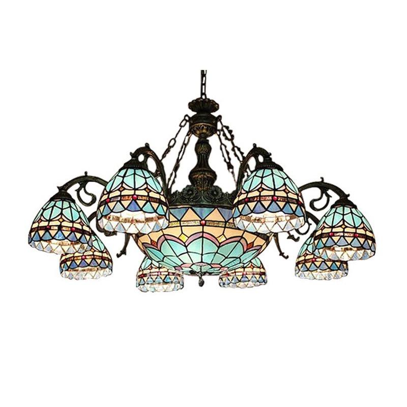 Люстра в средиземноморском стиле, люстра для гостиной, современная спальня, столовая, кабинет, освещение, творческая личность, американские лампы