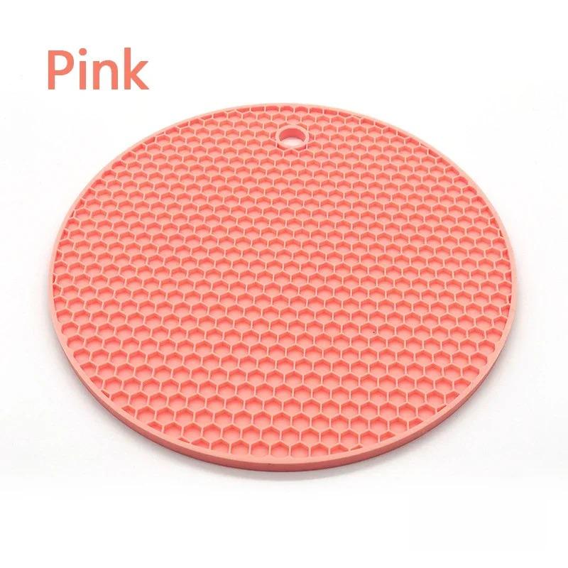 6pcs Multifunctional Kitchen Silicone Tableware Mat Round Non Slip Heat Resistant Coffee Cup Coasters Pot Holder Table Placemat Tools