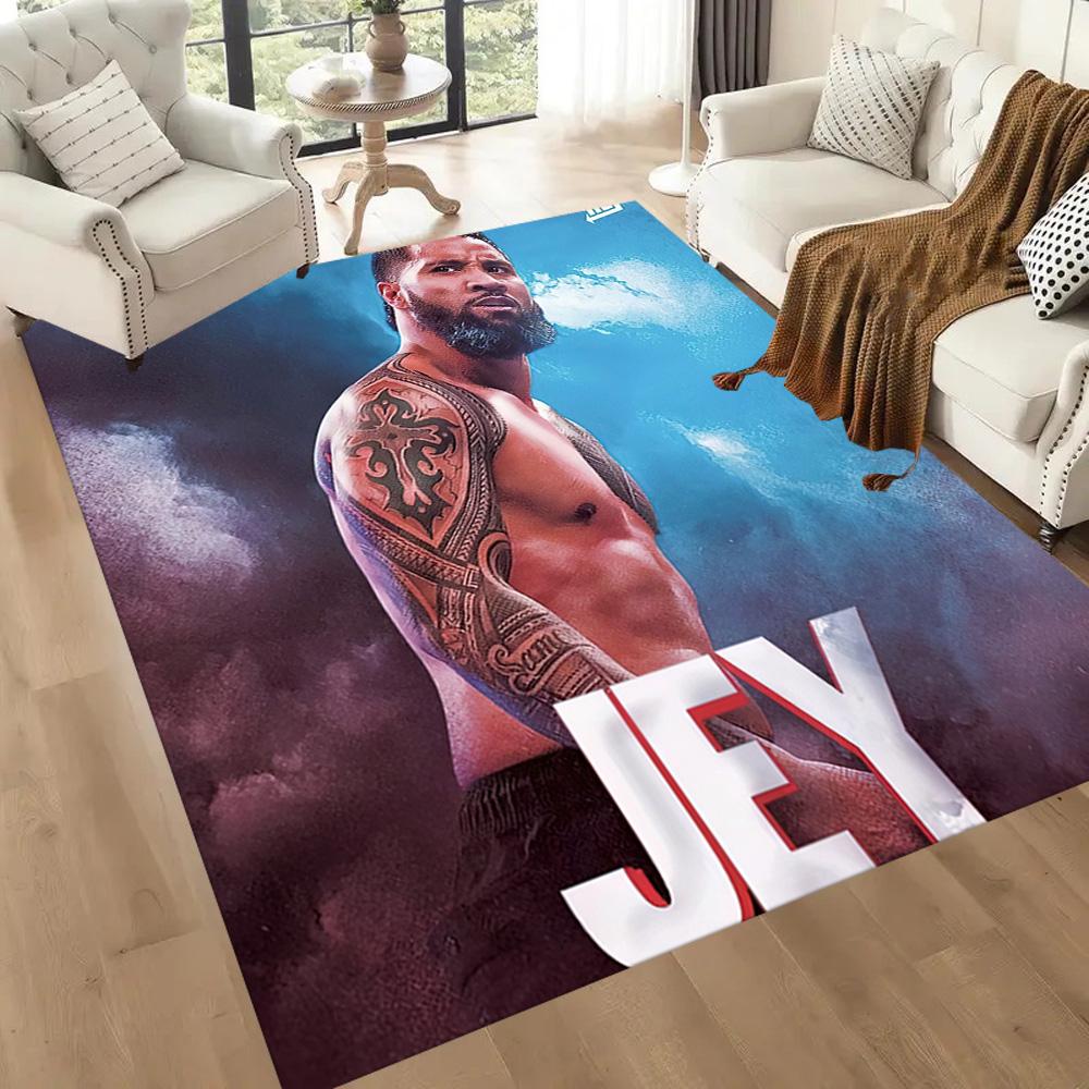 Yeet Jey Uso Square rugs are a great choice for living rooms, bedrooms, home décor, and as gifts.