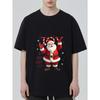 Christmas T-Shirt Black Santa Claus Joy Print Merry and Bright Holiday Design for Festive Season