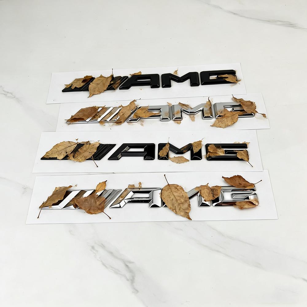1pcs 3D Gloss Black ABS AMG Emblem Letters Rear Trunk Badge Sticker for Mercedes Benz W204 W205 W176 W177 W212 W213 Car Styling EE15
