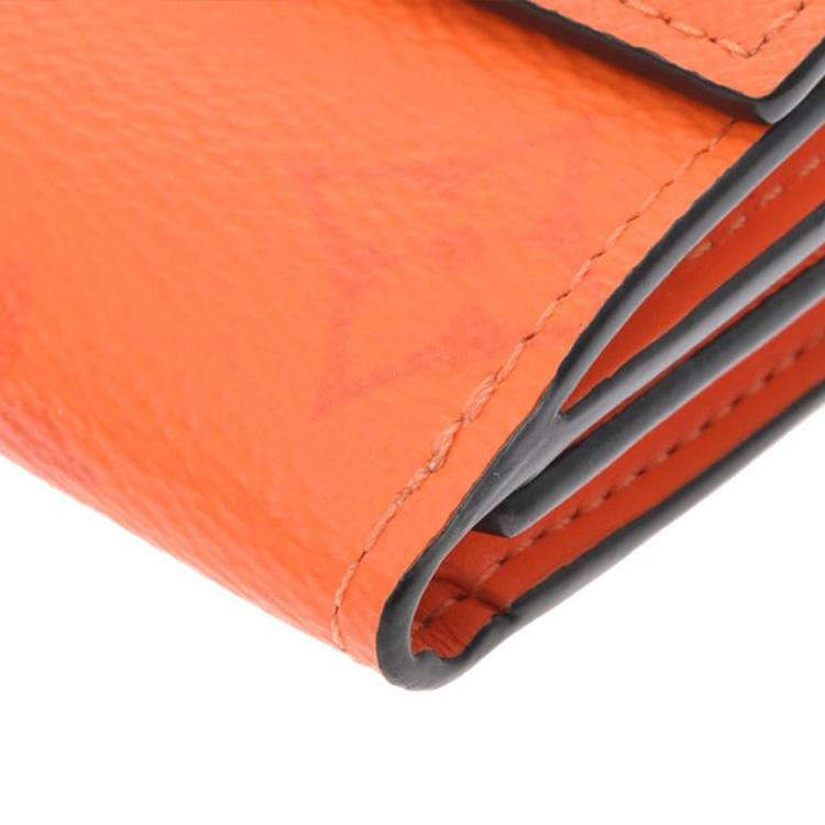 Louis Vuitton Discovery Compact Three-Fold Leather Wallet Men Wallets Pocono-Orange M69245