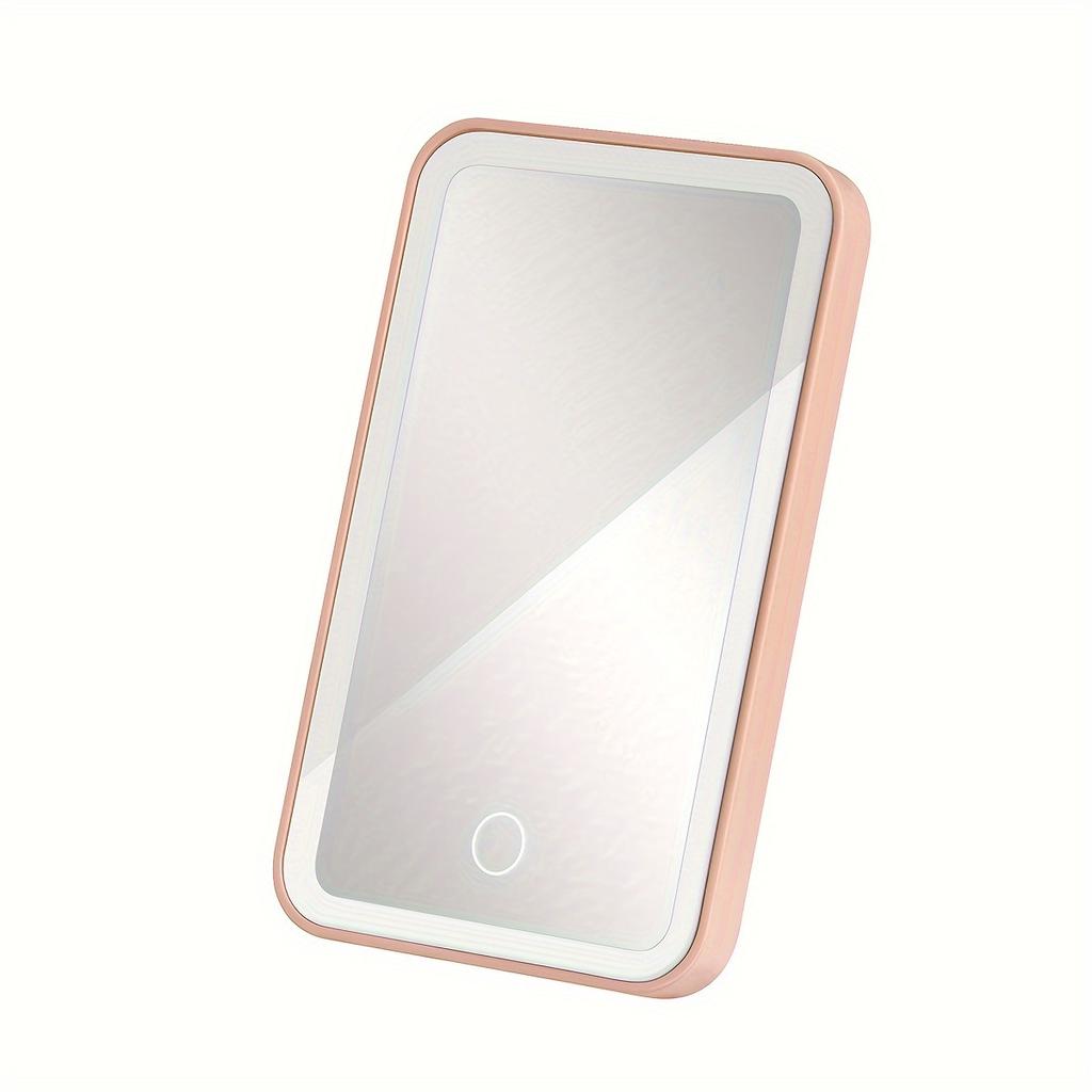 Car Makeup Mirror with LED Lights, Touch Control 3 Color Modes, Rechargeable Vanity Mirror for Sun Visor, 360° Adjustable