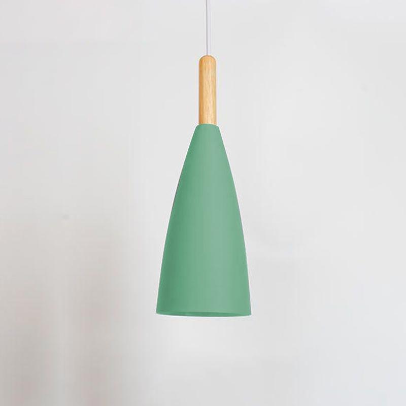 Nordic LED Подвесной светильник из дерева, черно-белый, для спальни, столовой, фона, домашнего внутреннего освещения