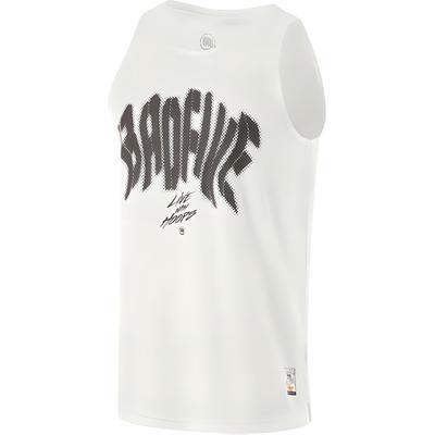 Баскетбольная серия Li Ning Letter с круглым вырезом, удобная, дышащая, универсальная, повседневная, баскетбольная жилетка, мужские жилеты, цвет Off-White AVSU441-4