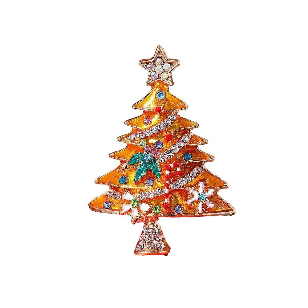 Set with Diamonds Colorful Christmas Pins Enamel Brooch Pin Gifts Christmas Tree Brooches