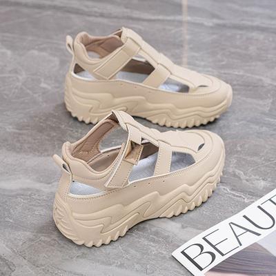 Летняя новая платформа женская обувь сетчатая обувь повседневная дышащая тонкая римские сандалии женские полые спортивные сандалии