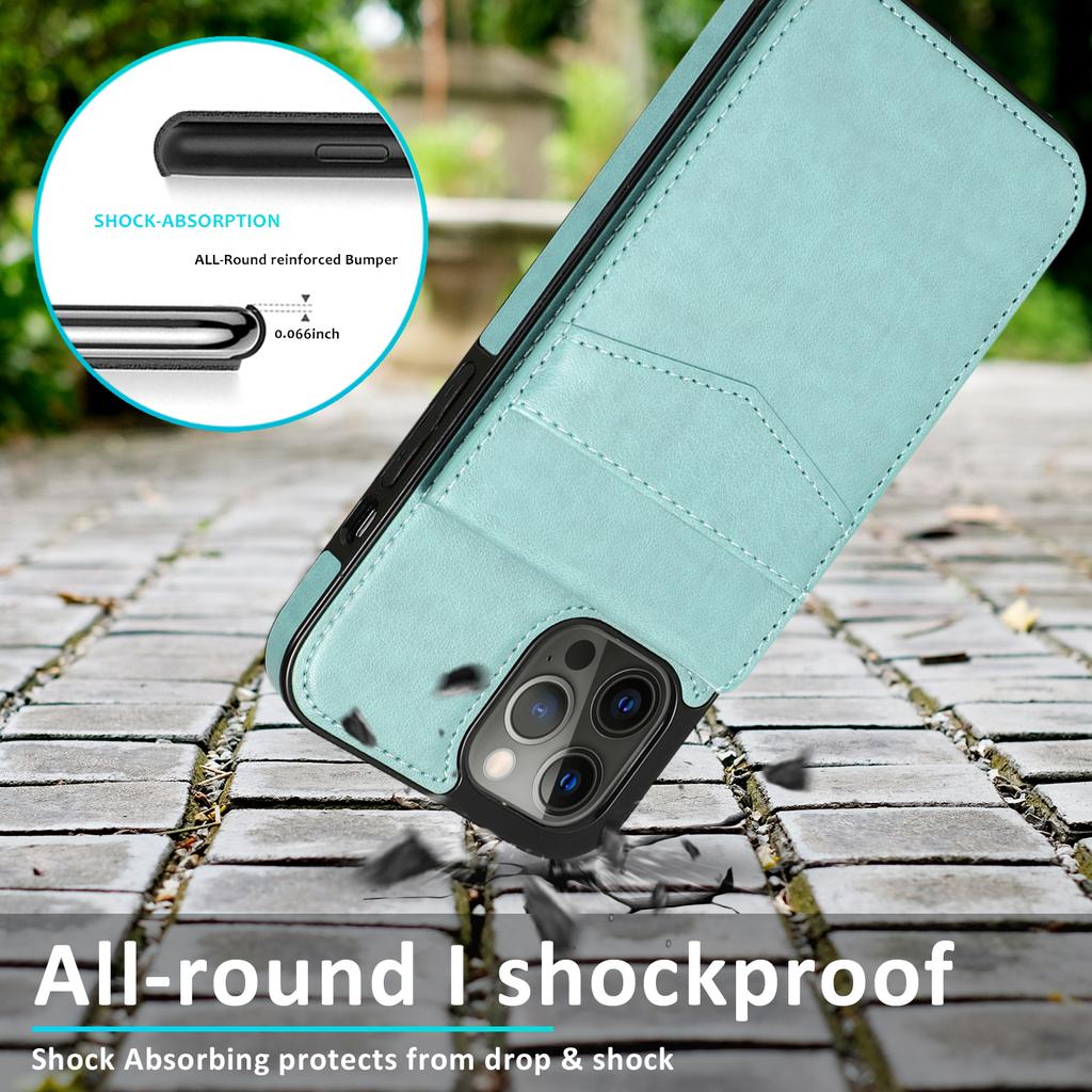 Dual Layer Wallet Card Slot Flip Magnetic Leather Case for iPhone 15 14 13 12 Pro Max Xs Max Xr 8 / Samsung S23 S22 S21 Ultra Plus A14 A13 A54 A53 A52