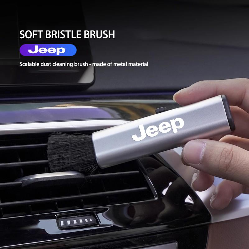 Car Interior Cleaning Brush Extendable Portable Fine Bristle Brush For Jeep Grand Cherokee Wrangler JK Gladiator Compass Renegad