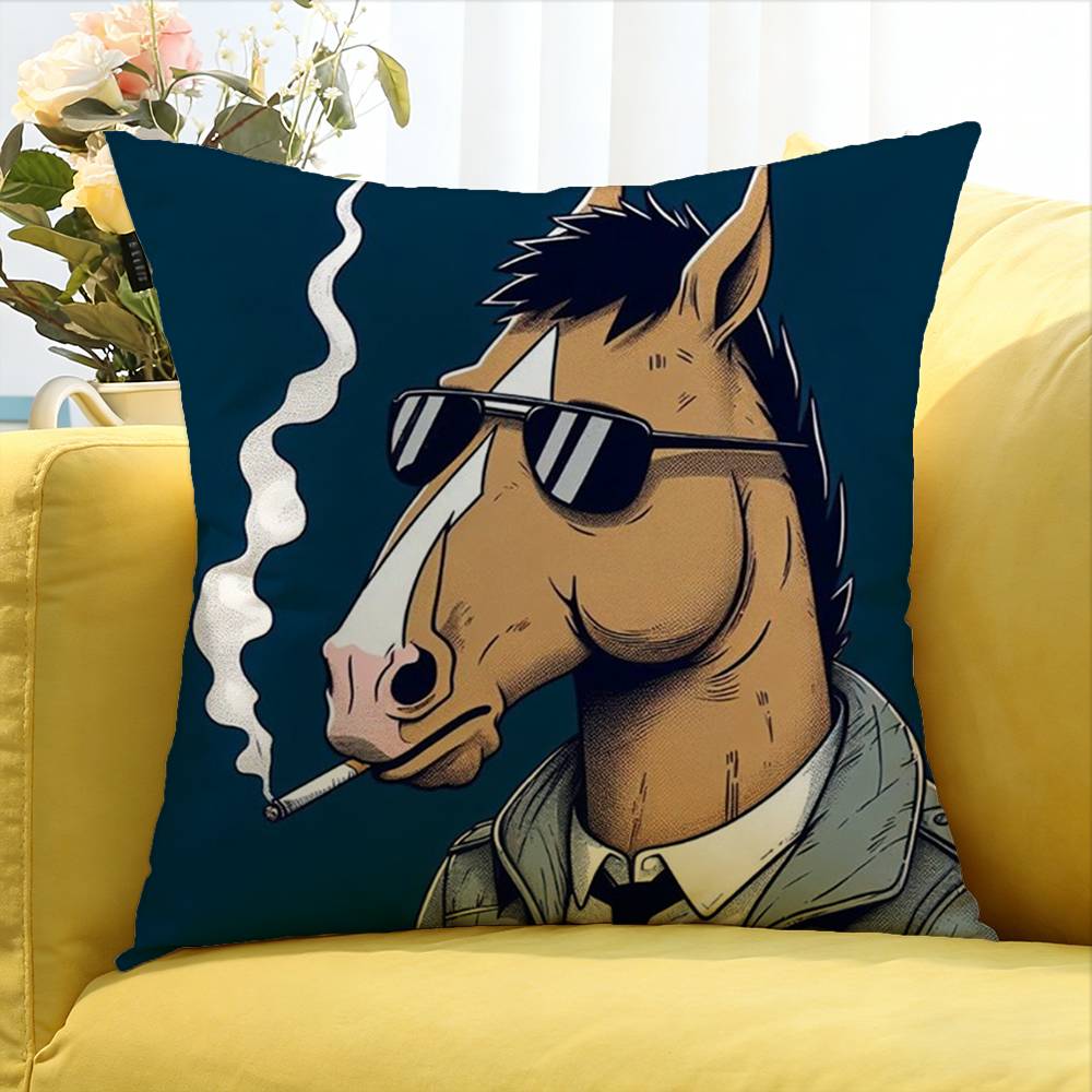 B-Bojack H-Horseman World Various Sizes Square Pillow Case For Car Home Bedchamber Decor