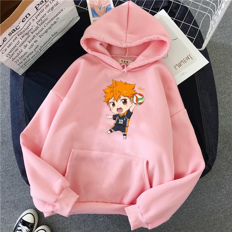 Женская мода волейбол Манга Haikyuu толстовка Harajuku kawaii пуловер толстовка с мультяшным принтом аниме эстетичная толстовка уличная одежда топ