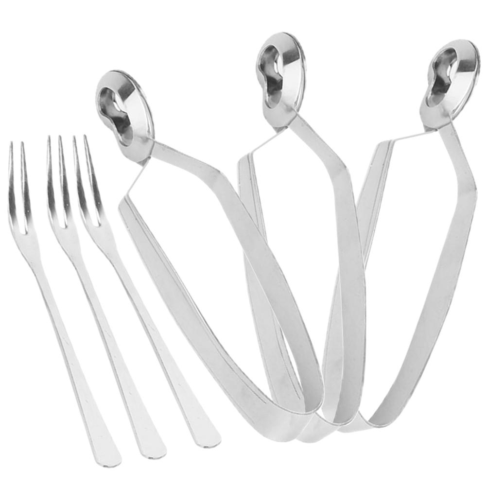3 набора зажимов для улиток, инструмент для еды, щипцы для моллюсков из нержавеющей стали, сервировка еды для улиток