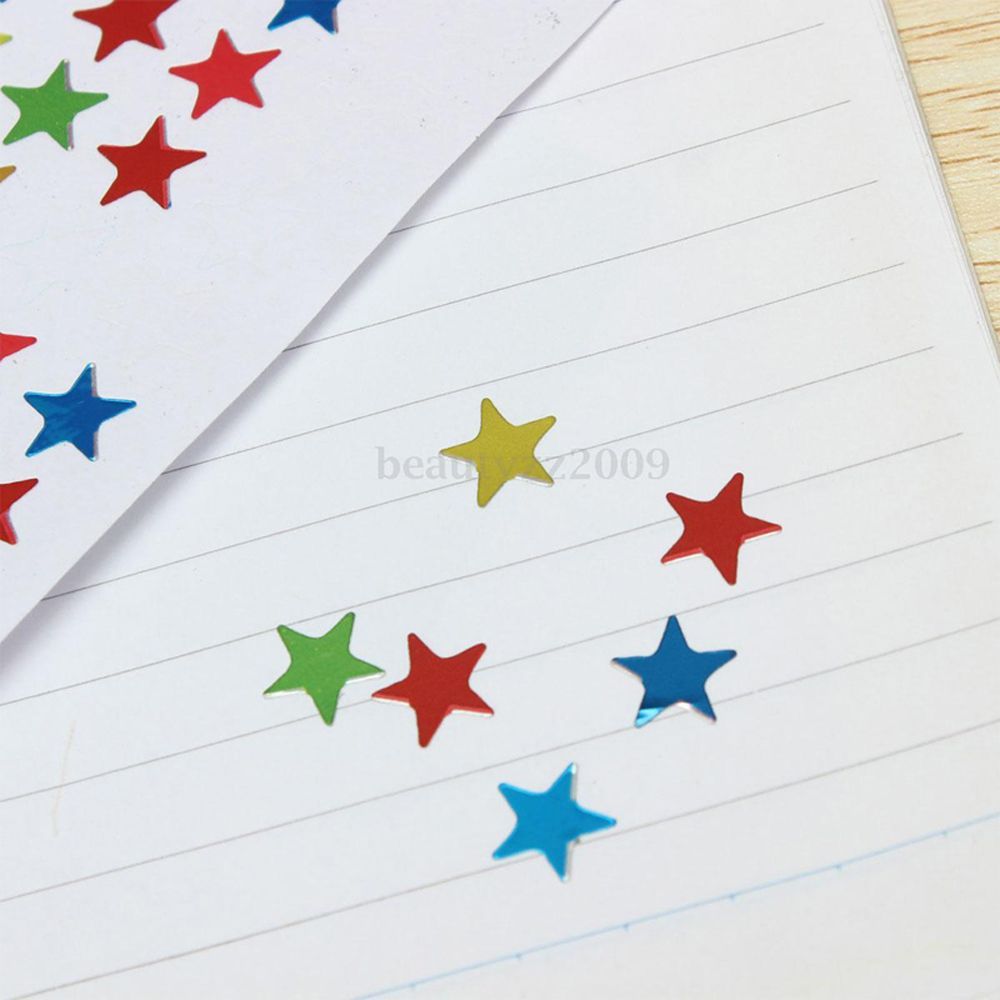 Hot Homework DIY Craft for School Children Star Shape Stickers Labels Teacher Reward Kids