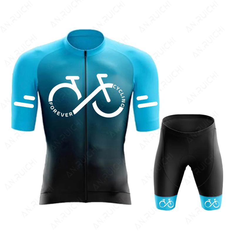 Серия FOREVER CYCLING Комплект Велосипедных Джерси 2026 Лето Мужской С коротким рукавом Велосипедная Одежда для Велоспорта Градиентный Цвет Горный Велосипед Джерси Спортивный Костюм