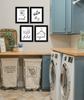 Inkdotpot 4 Piece Laundry Poster for Laundry Room Decor Wash Dry Fold Repeat , Laundry Room Posters Wall Art