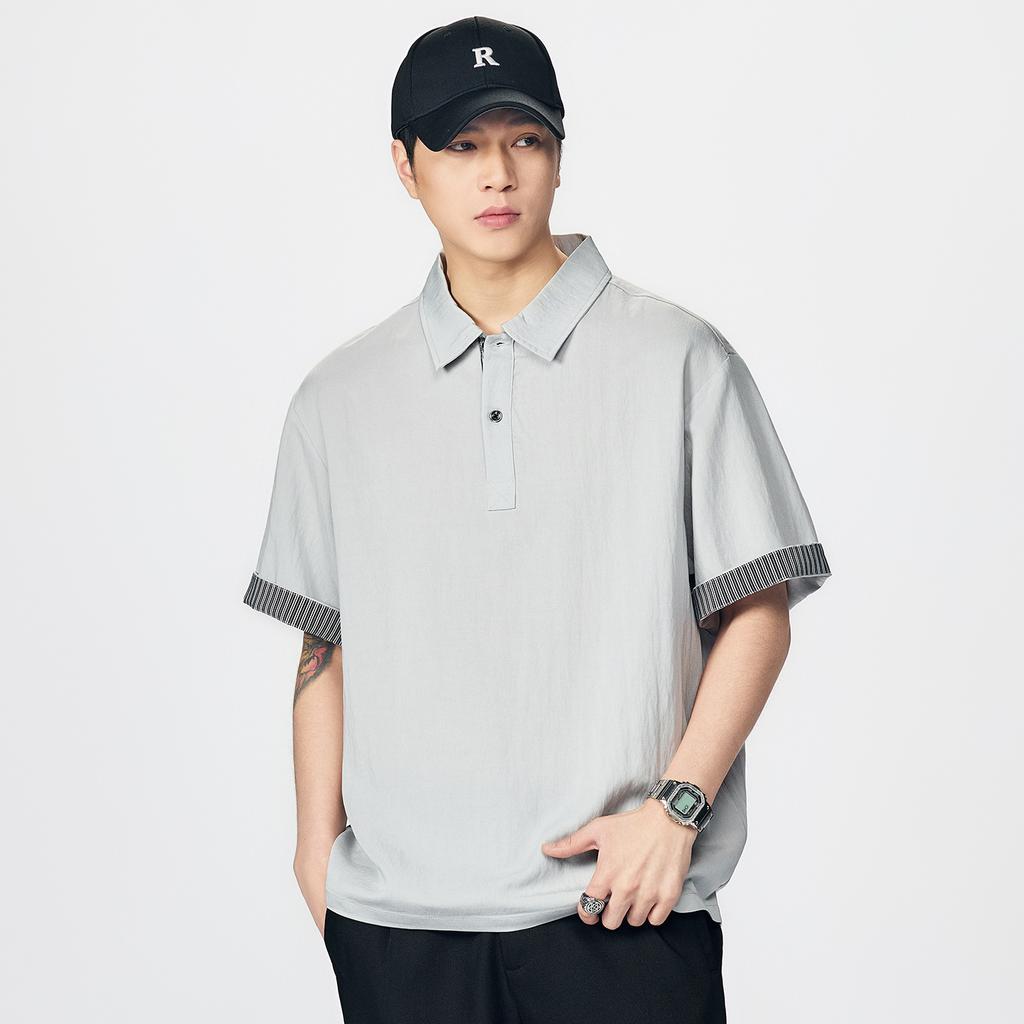 High-end design versatile T-shirt for men, 2026 new spring collection, loose fit, trendy casual style, short-sleeved top
