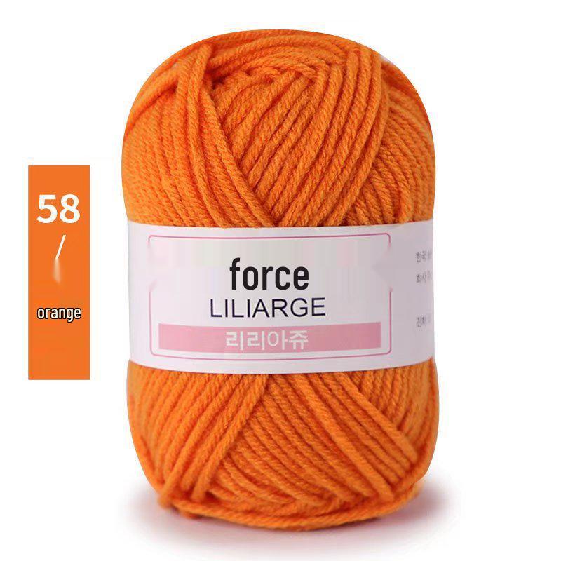 4-Ply Milk Cotton Yarn for Scarf, Doll, Bag, Medium-Thick Baby Crochet & Knitting DIY Material