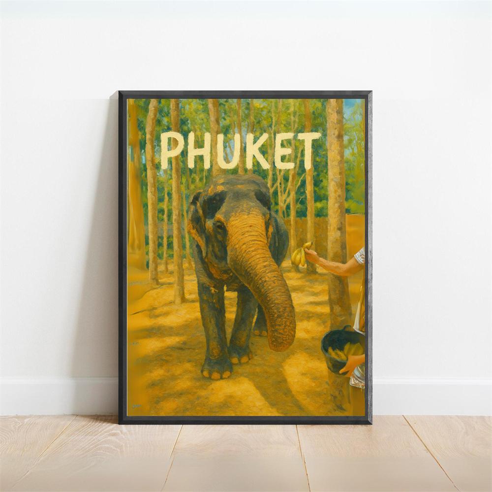 Borneo Traditional Travel Print Borneo Travel Poster Southeast Asia Poster Asia Coast Art Island Poster Phuket Thailand Canvas