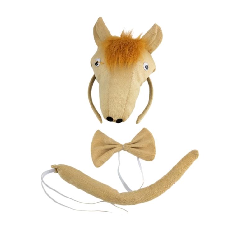 Милые плюшевые лошадиные головы Повязки на голову Выступления Заколка для волос Фестивальные вечеринки Перчатка/Галстук-бабочка