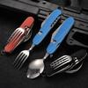 Multifunctional Foldable Detachable Tableware: Compact Travel & Outdoor Aluminum Handle Fruit Knife