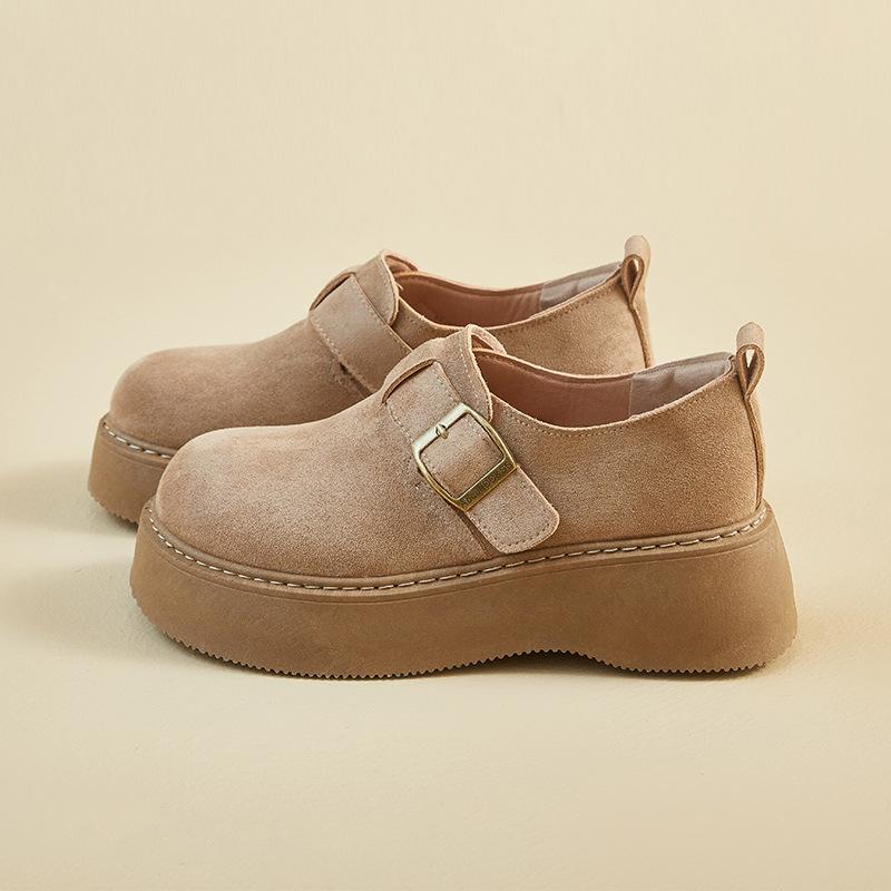 Осенне-зимние Birkenstocks на толстой подошве, новые повседневные теплые хлопковые туфли на подошве-кексе